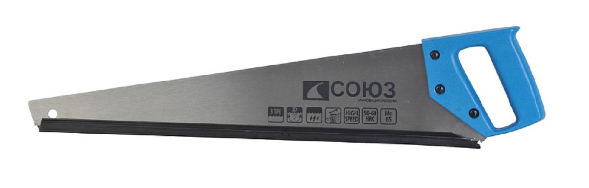 Ножовка по дереву СОЮЗ 1060-13-500С 500мм, 3tpi, 2d