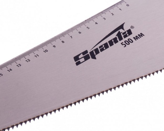 Ножовка по дереву Sparta 500 мм 7-8 трi, каленый зуб линейка, деревянная рукоятка 231895 231895 - изображение 2