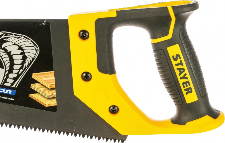 Ножовка по дереву STAYER Cobra 3D универсальная (пила) 450мм, 7tpi, 3d зуб, точн.рез 1512-45_z01 - изображение 2