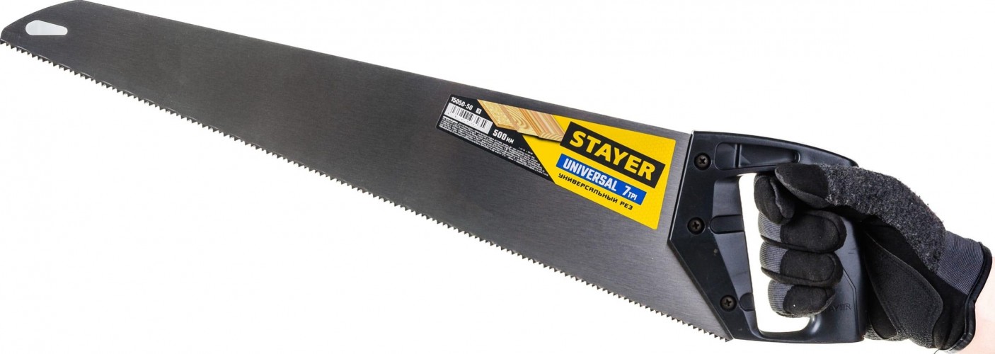 Ножовка по дереву STAYER Universal универсальная (пила) 500мм,7tpi, закаленный зуб, р 15050-50_z03 - изображение 2