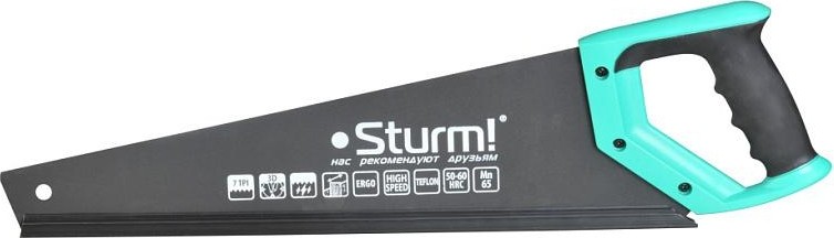 Ножовка по дереву Sturm 1060-62-450 450мм, тефлоновое покрытие, 7tpi, 3d зуб
