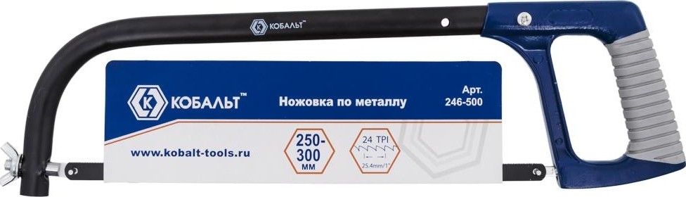 Ножовка по металлу Кобальт 246-500 250-300 мм алюминиевая рукоятка - изображение 2