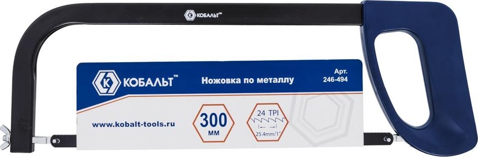 Ножовка по металлу Кобальт 246-494 300 мм пластиковая рукоятка - изображение 2