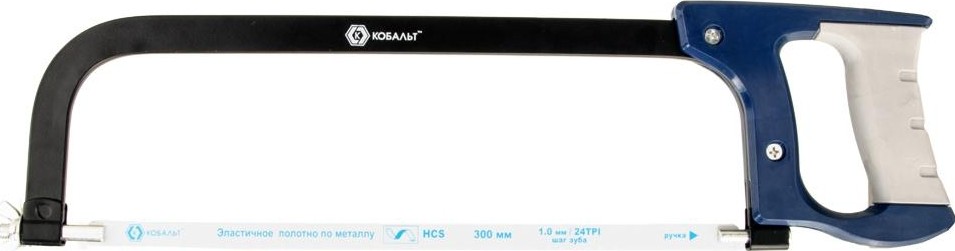Ножовка по металлу Кобальт 911-338 300 мм двухкомпонентная рукоятка