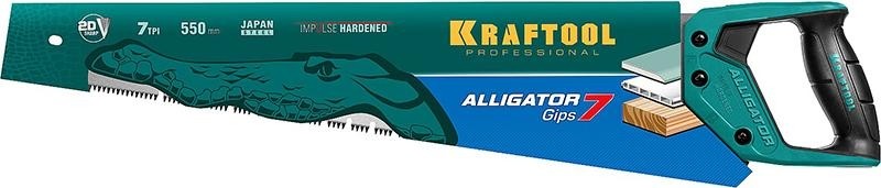 Ножовка по пенобетону KRAFTOOL "Alligator GIPS" для гипса 550 мм, 7 tpi специальный зуб, 15210 - изображение 4