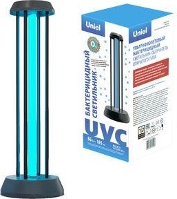 Облучатель бактерицидный Uniel UGL-T01A-36W ультрафиолетовый black настольный с озонированием  1355342 - изображение 2