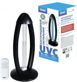 Облучатель бактерицидный Uniel UGL-T02B-36W ультрафиолетовый black настольный с озонированием  1355344 - изображение 2