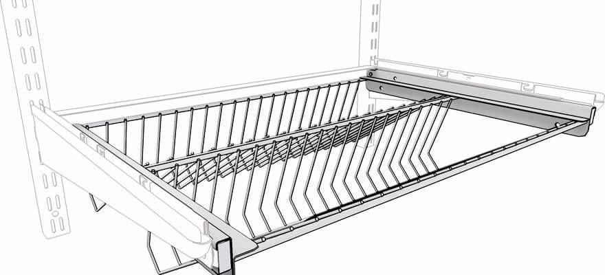 Обувница выдвижная двухярусная ТИТАН-GS 600*440 мм ЦБ000007405