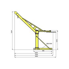 Мини-кран строительный поворотный с лебёдкой OCALIFT 300кг 60м - изображение 7