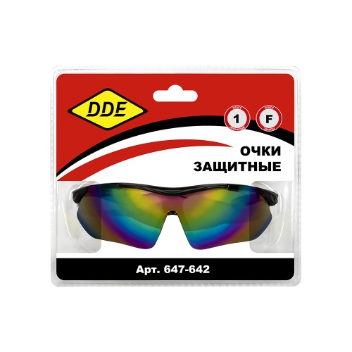 Очки защитные DDE 647-642 темные (радуга) - изображение 2