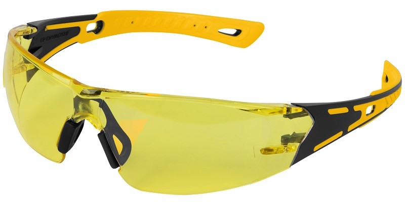 Очки защитные Denzel 89 192 открытые, поликарбонатные, желтая линза, 2х комп.д 89192 - изображение 3