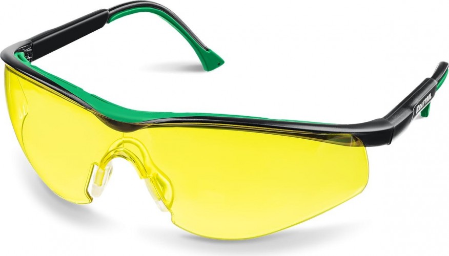Очки защитные KRAFTOOL BASIC желтые, стекло-моноблок 110318