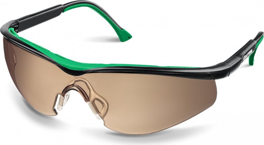 Очки защитные KRAFTOOL BASIC коричневые, стекло-моноблок 110319