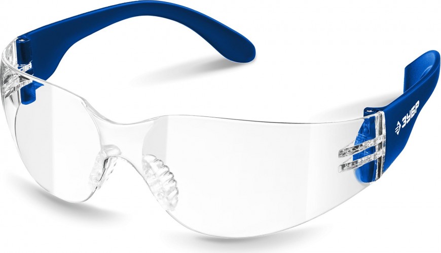 Очки защитные ЗУБР БАРЬЕР прозрачные, линза устойчивая к царапинам и запотев 110487