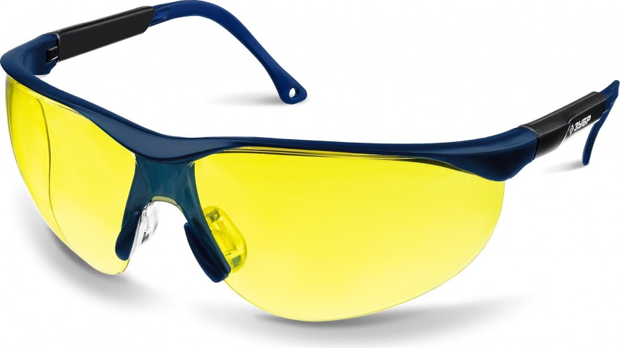 Очки защитные ЗУБР ПРОГРЕСС желтые, устойчивы к царапинам и запотеванию 110321_z01