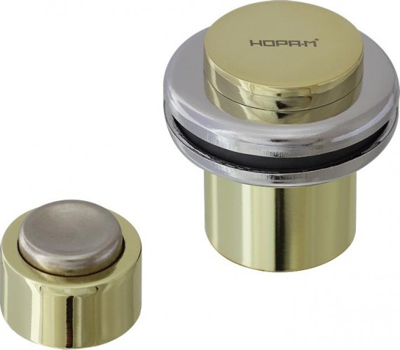 Ограничительный стопор НОРА-М 804 магнитный, напольный "Золото" 16699