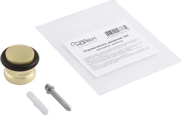 Ограничительный стопор НОРА-М 102 напольный "Матовое золото" 7232 - изображение 2