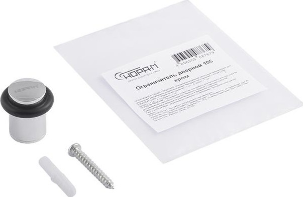 Ограничительный стопор НОРА-М 105 напольный "Хром" 7247 - изображение 2