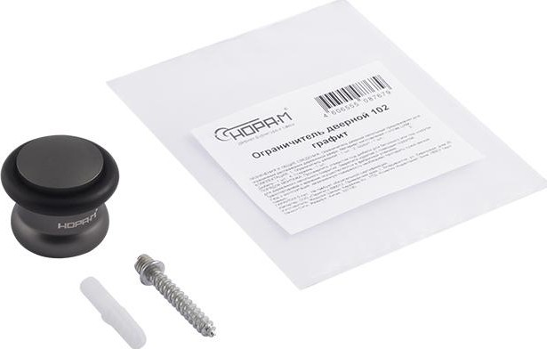 Ограничительный стопор НОРА-М 102 напольный "Графит" 19083 - изображение 2