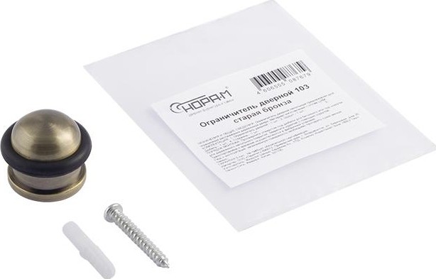 Ограничительный стопор НОРА-М 103 напольный "Старая бронза" 7243 - изображение 2