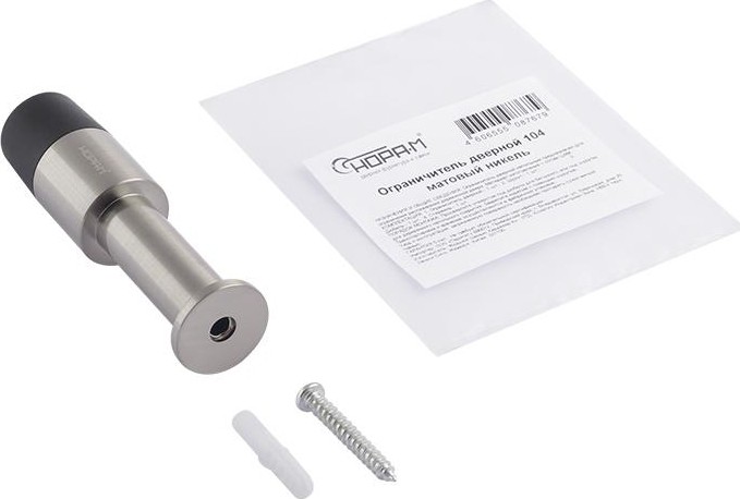 Ограничительный стопор НОРА-М 104 настенный "Матовый никель" 9611 - изображение 2