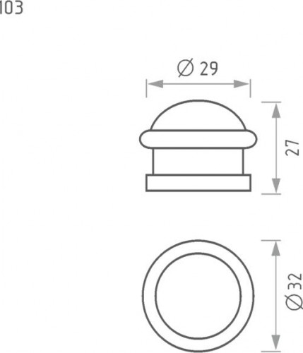 Ограничительный стопор НОРА-М 103 напольный "Старая медь" 7244 - изображение 3