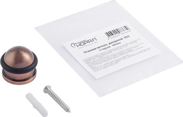 Ограничительный стопор НОРА-М 103 напольный "Старая медь" 7244 - изображение 2