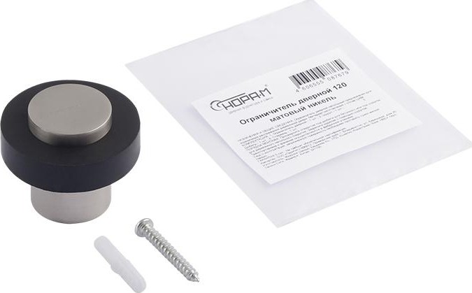 Ограничительный стопор НОРА-М 120 напольный "Матовый никель" 16690 - изображение 2