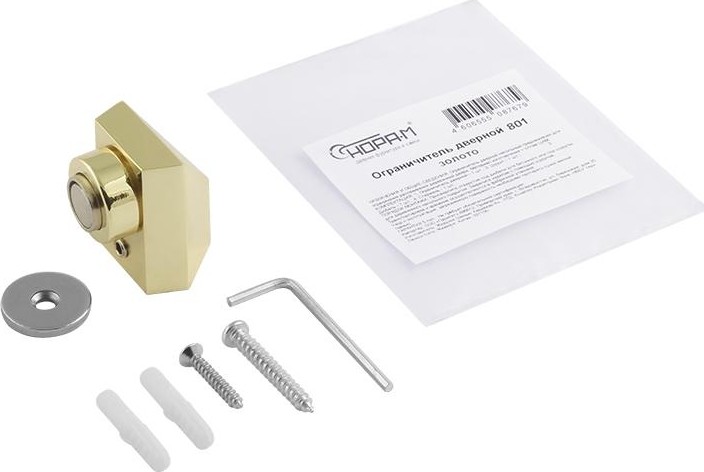 Ограничительный стопор НОРА-М 801 магнитный, напольный "Золото" 8862 - изображение 2