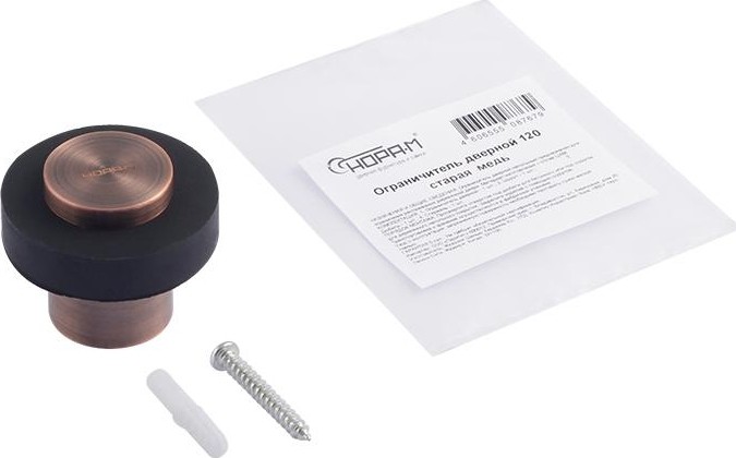 Ограничительный стопор НОРА-М 120 напольный "Старая медь" 16692 - изображение 2