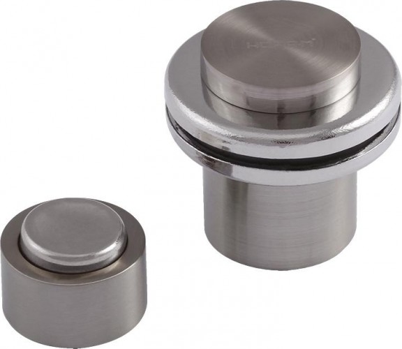 Ограничительный стопор НОРА-М 804 магнитный, напольный "Матовый никель" 16700