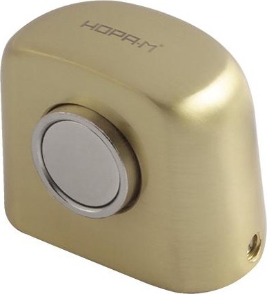 Ограничительный стопор НОРА-М 802 магнитный, напольный "Матовое золото" 8869