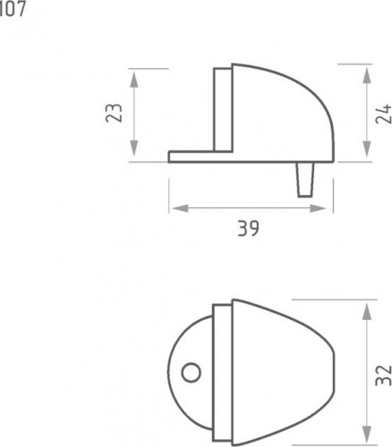 Ограничительный стопор НОРА-М 107 напольный "Хром" 7261 - изображение 3