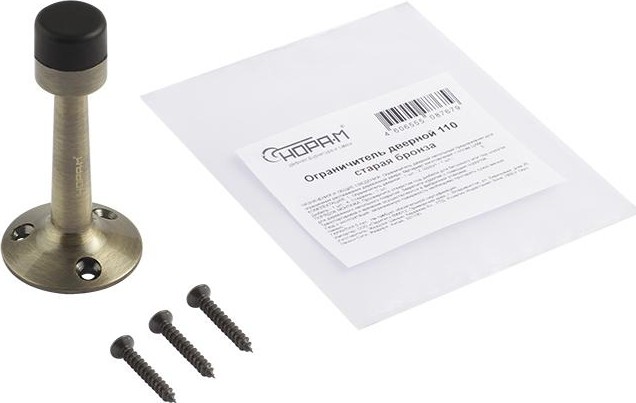 Ограничительный стопор НОРА-М 110 настенный "Старая бронза" 14886 - изображение 2