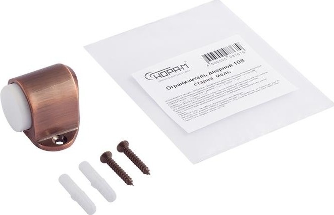 Ограничительный стопор НОРА-М 108 напольный "Старая медь" 7272 - изображение 2