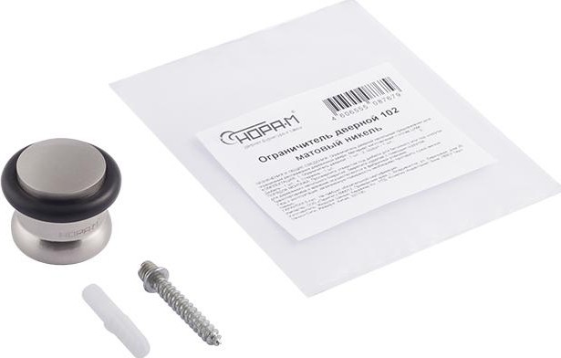 Ограничительный стопор НОРА-М 102 напольный "Матовый никель" 7235 - изображение 2