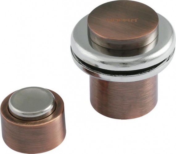 Ограничительный стопор НОРА-М 804 магнитный, напольный "Старая медь" 16702