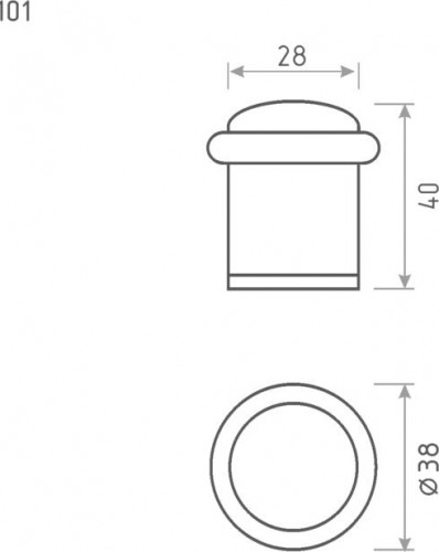 Ограничительный стопор НОРА-М 101 напольный "Черный" 18546 - изображение 3
