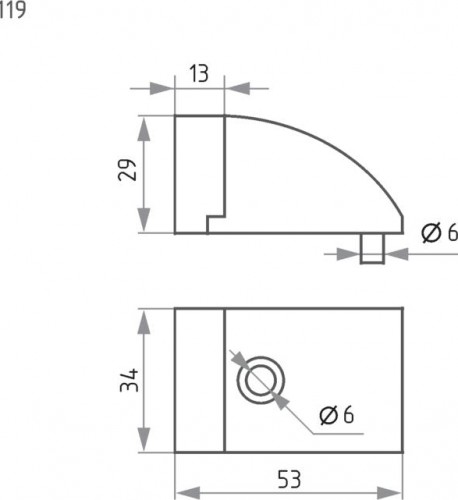 Ограничительный стопор НОРА-М 119 напольный "Золото" 16029 - изображение 3