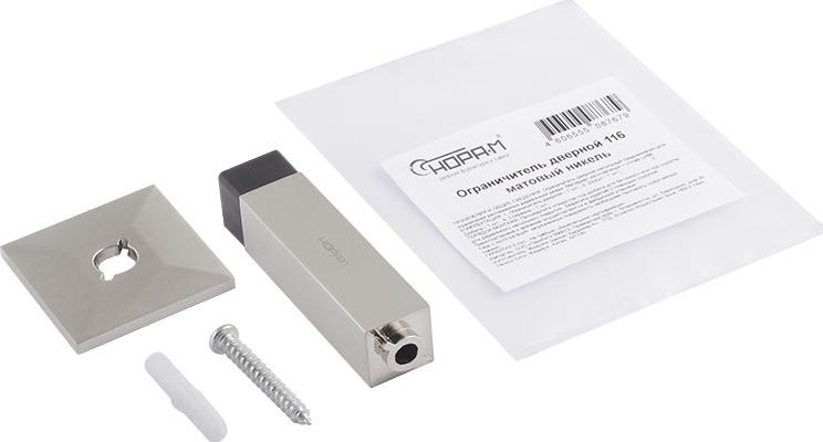 Ограничительный стопор НОРА-М 116 настенный "Матовый никель" 16020 - изображение 2