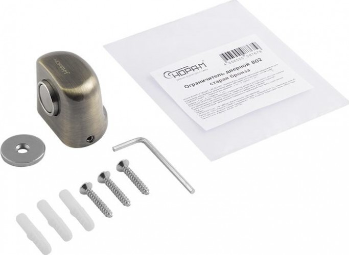 Ограничительный стопор НОРА-М 802 магнитный, напольный "Старая бронза" 8871 - изображение 2