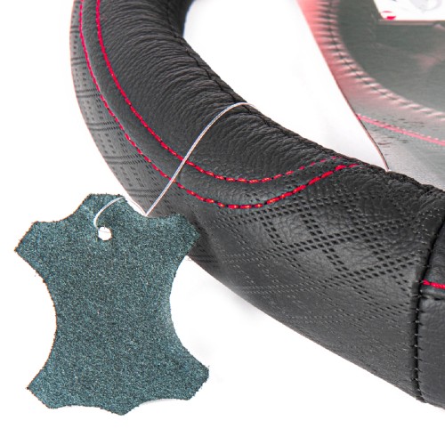 Оплетка на руль ARNEZI A0501027 (M 38 см нат. кожа) черная с перфорацией - изображение 2