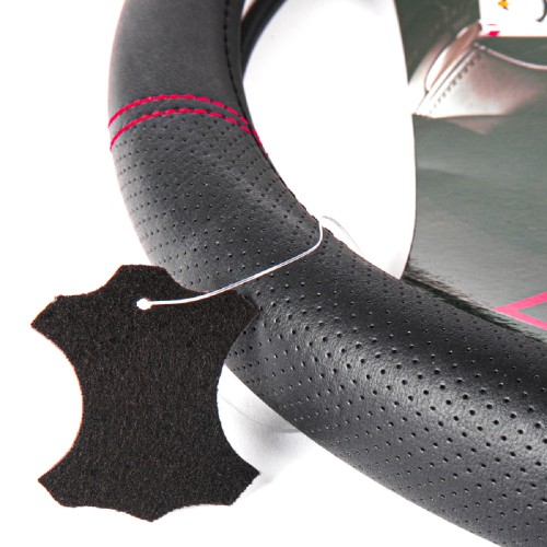 Оплетка на руль ARNEZI A0501041 (M 38 см, иск. кожа PU) черная с перфорацией - изображение 2