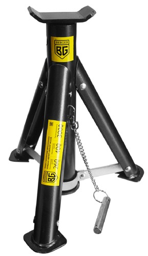 Опора страховочная BERGER BG1238 металлическая складная 3 т., 265-415 мм