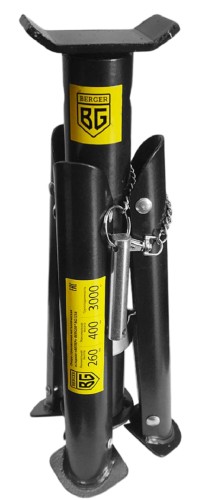 Опора страховочная BERGER BG1238 металлическая складная 3 т., 265-415 мм - изображение 3