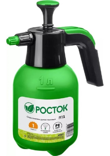Опрыскиватель РОСТОК РП-1 1 л, ручной, помповый, колба из полиэтилена 425071