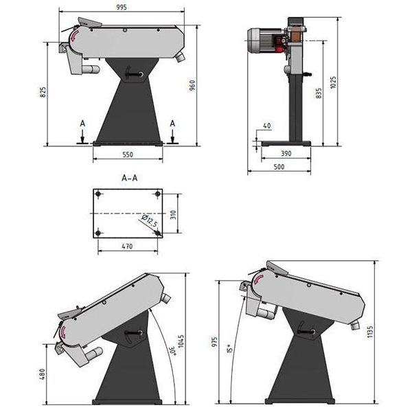 Станок ленточно-шлифовальный OPTIMUM OPTIgrind BSM 150 - изображение 5