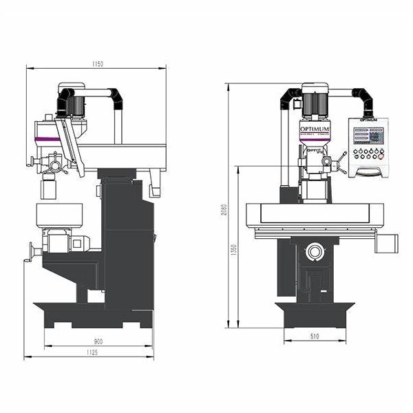 Станок универсально-фрезерный OPTIMUM Optimum МТ50 - изображение 6