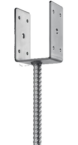 Основание столба ЗУБР U-образное 61х120х60мм 310286-060