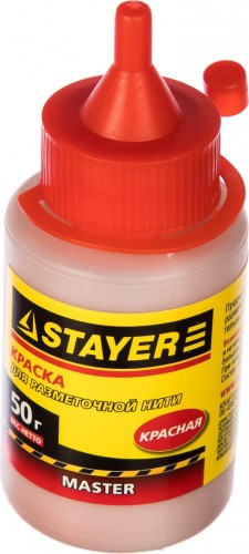 Отбивка STAYER STAYER краска для разметочных шнуров, красная, 50г 0640-2_z01